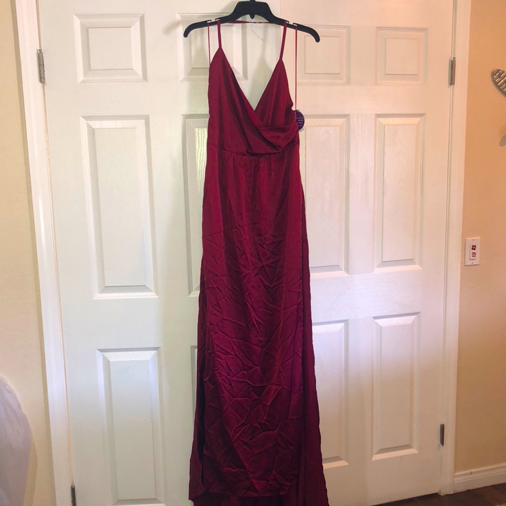 Burgundy dress